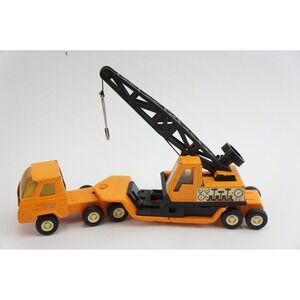 FC Vintage Tonka Orange Mobile Crane Truck Pressed Steel Diecast Construction